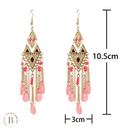 Orecchini Dorati Pendenti con Pietre | Paradiso Bohemien