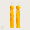 Orecchini Boho Chic con Nappe Lunghe Giallo | Paradiso Bohemien