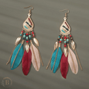 Orecchini Bohemien con Piume Colorate | Paradiso Bohemien