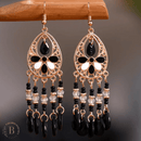 Orecchini Lunghi con Pietre Nere | Paradiso Bohemien