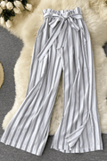 Pantaloni a Righe da Donna Colore Bianco | Paradiso Bohemien
