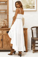 Vestito Bianco Corto Davanti e Lungo Dietro con Spalline | Paradiso Bohemien