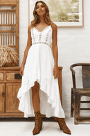 Vestito Bianco Corto Davanti e Lungo Dietro in stile Bohémien | Paradiso Bohemien