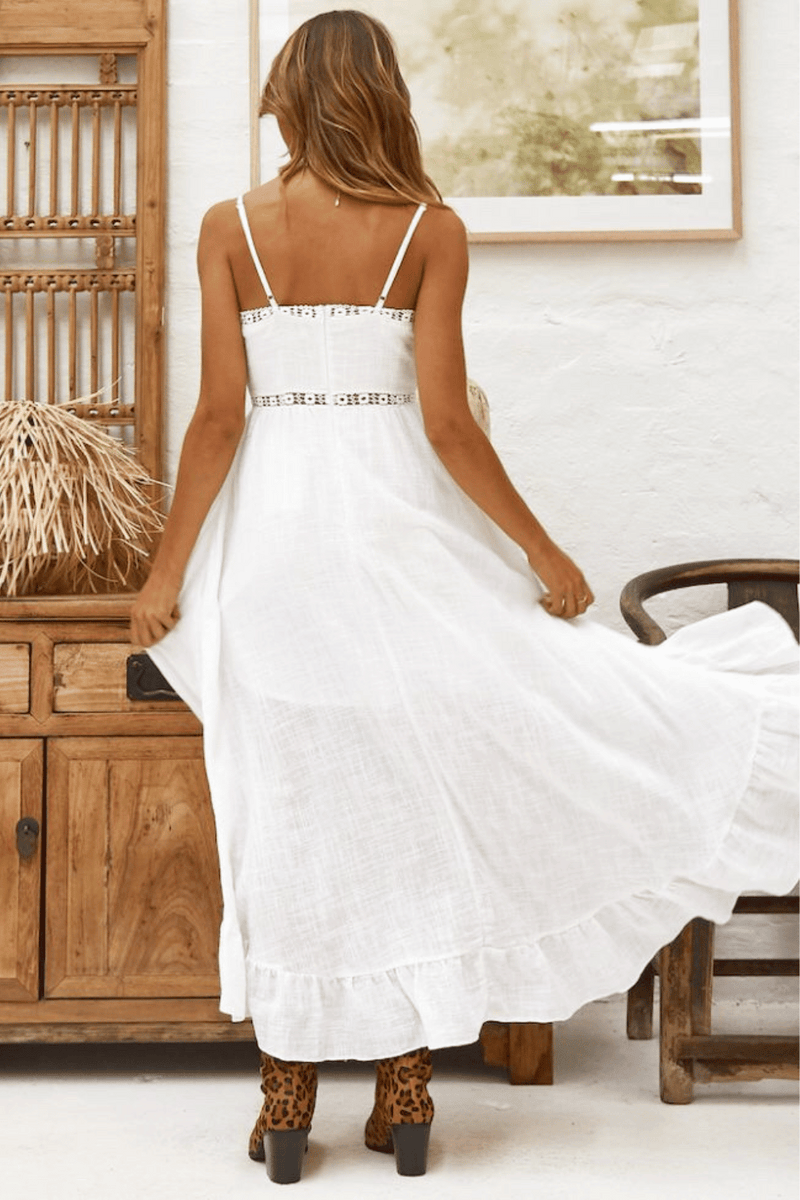 Vestito bianco corto davanti top lungo dietro