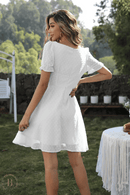 Vestito Bianco Corto Elegante | Paradiso Bohemien