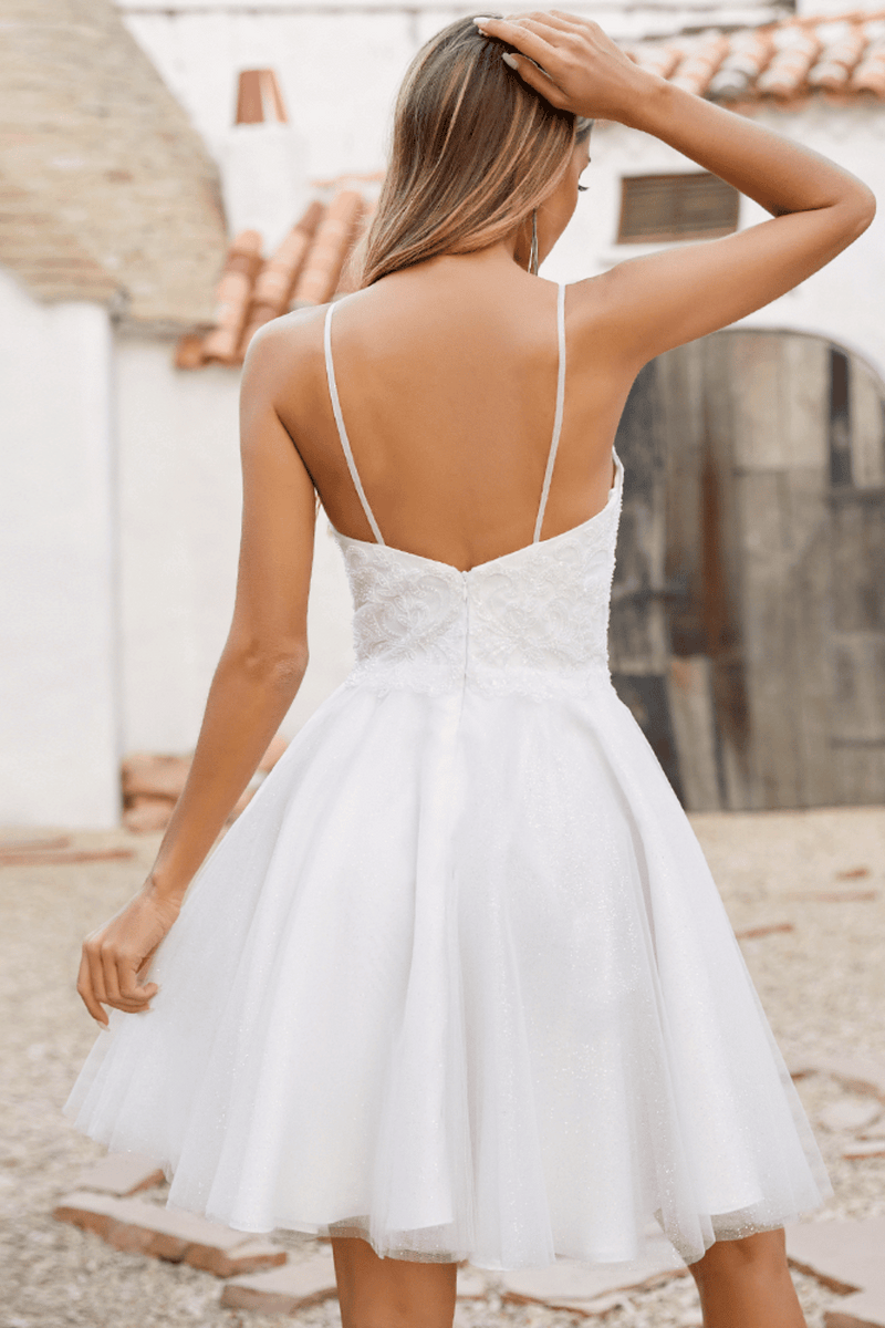 Vestito Bianco Corto da Sposa | Paradiso Bohemien