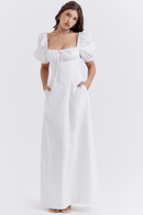 Abito Bianco in Cotone Lungo | Paradiso Bohemien