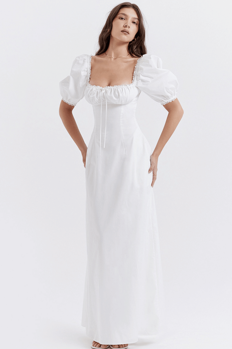 Vestito Bianco in Cotone Lungo | Paradiso Bohemien