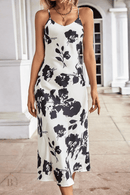 Vestito Bianco con Fiori Neri | Paradiso Bohemien