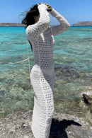 Vestito Bianco Lungo da Mare all'Uncinetto  | Paradiso Bohemien