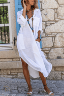 Abito Camicia Lungo Bianco | Paradiso Bohemien