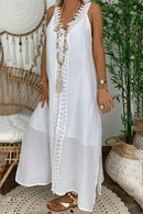 Abito Lungo Bianco Boho chic | Paradiso Bohemien