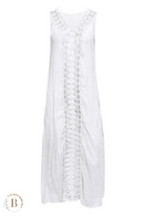 Abito Lungo Bianco Bohemien con ricami | Paradiso Bohemien