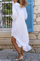 Abito Camicia Lungo Bianco Estivo | Paradiso Bohemien