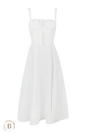 Abito Bianco Midi con Spacco | Paradiso Bohemien