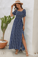 Vestito Boho Blu Estivo da Donna | Paradiso Bohemien