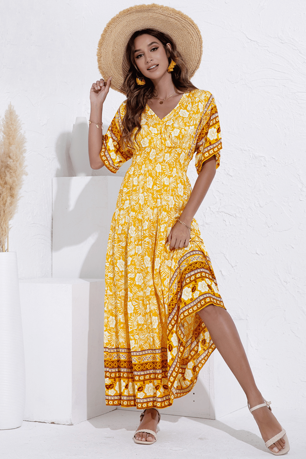 Vestito Boho Giallo Lungo | Paradiso Bohemien