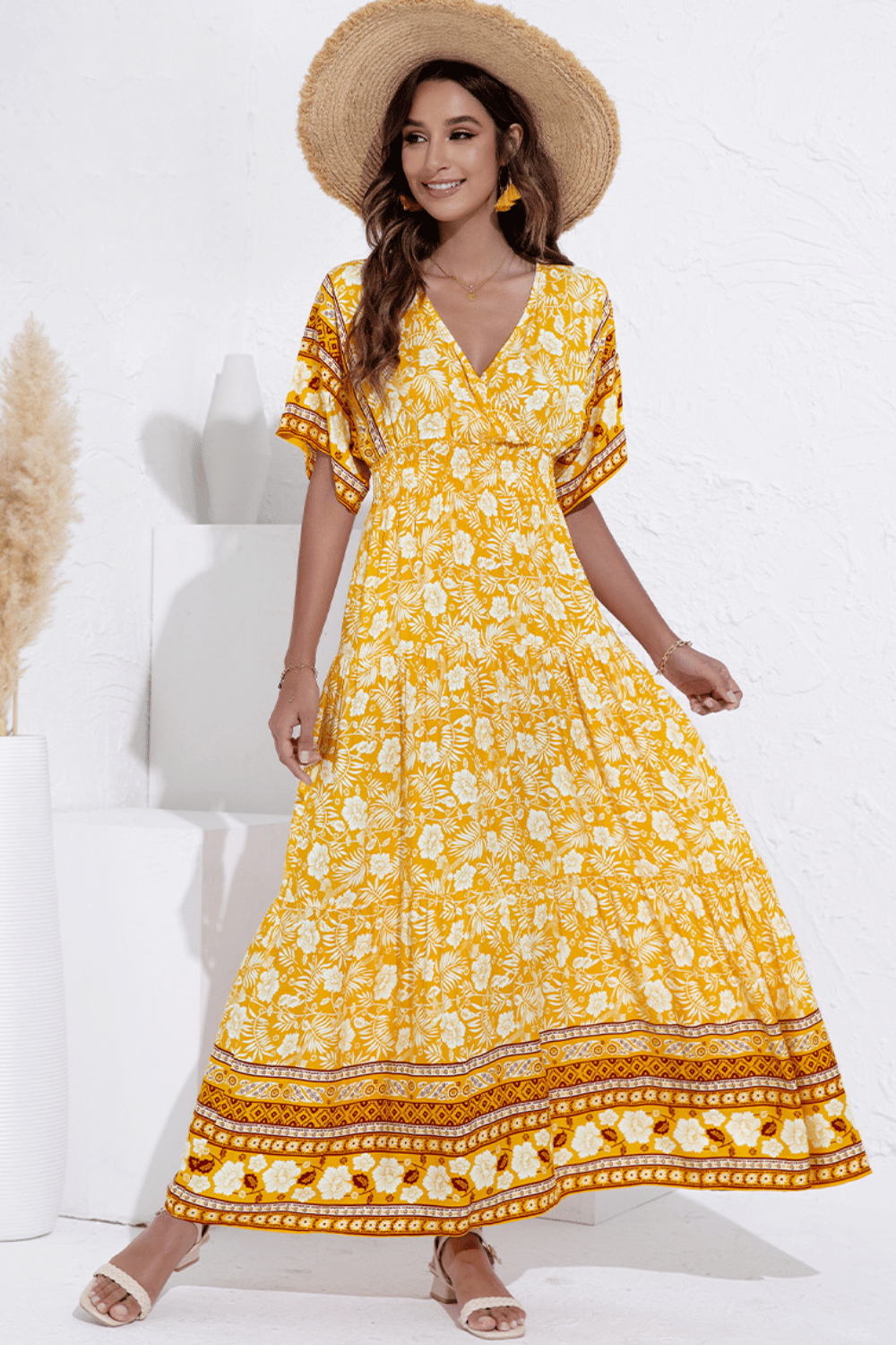 Vestito Boho Lungo di colore Giallo | Paradiso Bohemien