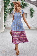 Vestito Estivo Blu e Rosso | Paradiso Bohemien