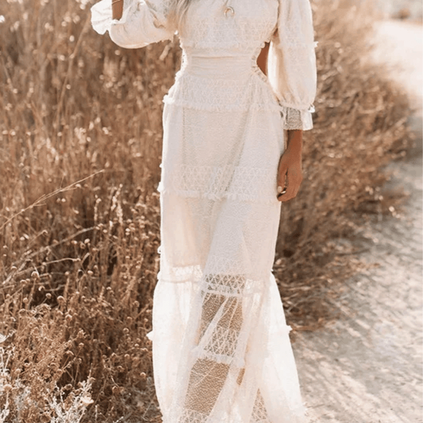 Fymnsi Maxi abito lungo estivo da donna, stile Boho messicano, con stampa floreale, senza spalline, per spiaggia, tempo libero, feste, vacanze, bianco, S Fymnsi Maxi abito lungo estivo da donna, stile Boho messicano, con stampa floreale, senza spalline, per spiaggia, tempo libero, feste, vacanze, bianco, S
