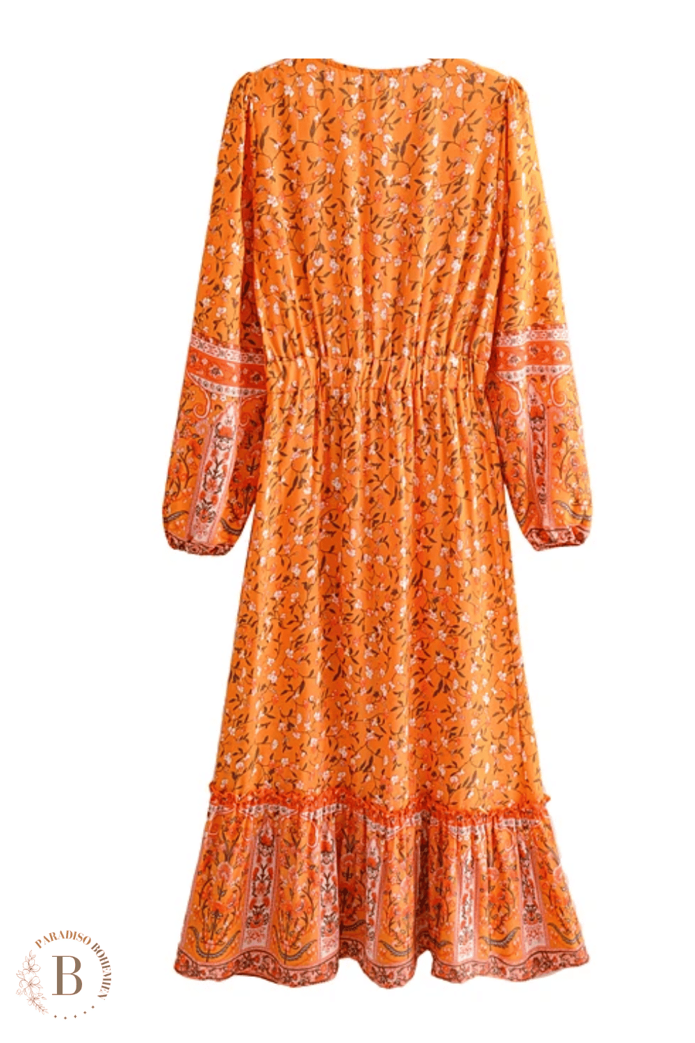 Vestito Estivo Arancione Lungo da donna | Paradiso Bohemien