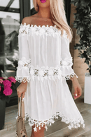 Vestito Corto Bianco con Pizzo | Paradiso Bohemien