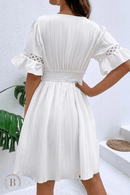 Vestito Corto Bohemien in Pizzo Bianco | Paradiso Bohemien