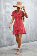 Vestito Rosso Corto Elegante Boho Chic | Paradiso Bohemien