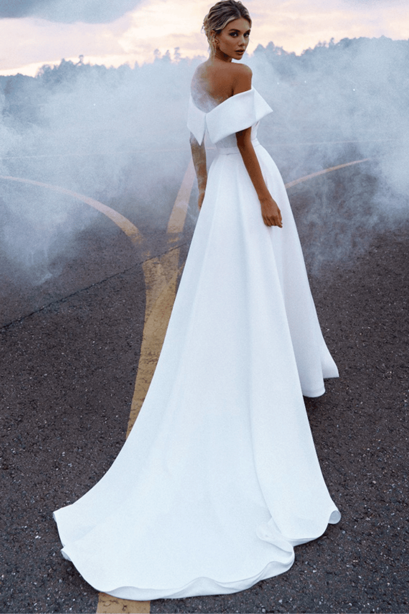 Vestito da Sposa Bianco Semplice | Paradiso Bohemien