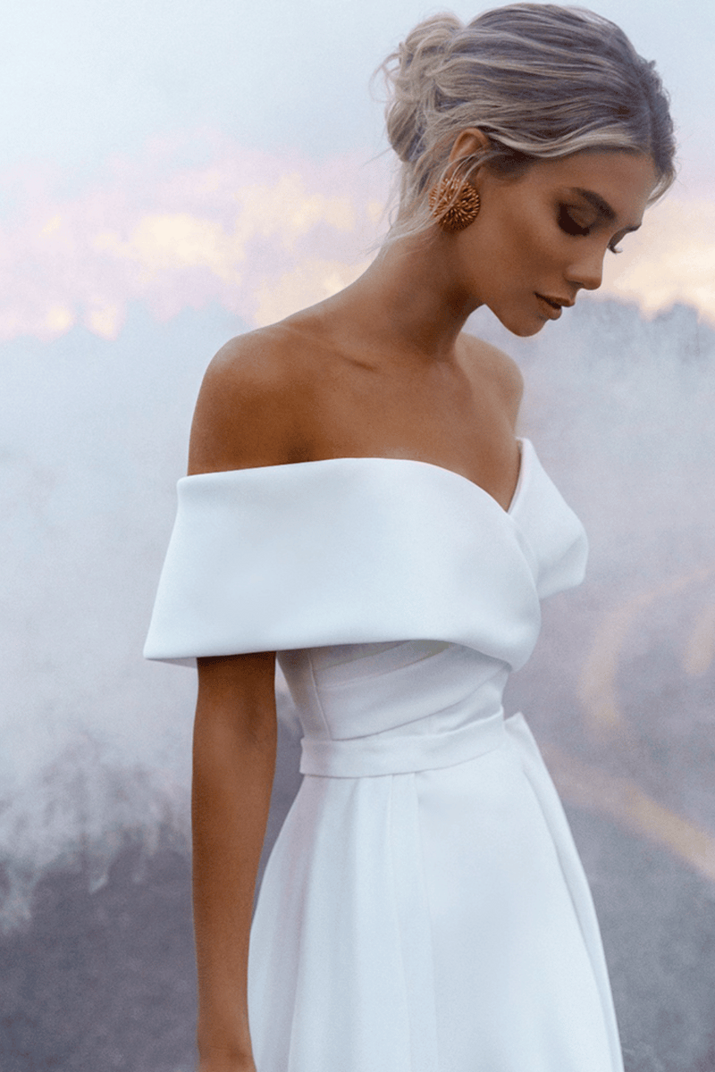 Vestito da Sposa Bianco Semplice | Paradiso Bohemien