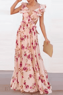 Vestito Damigella Floreale con Volant | Paradiso Bohemien