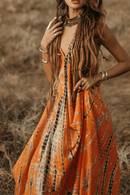 Vestito Lungo Estivo Arancione | Paradiso Bohemien