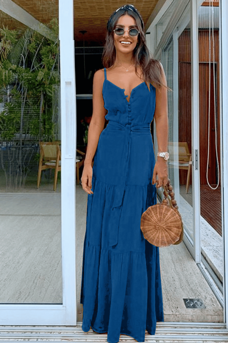 Abito lungo elegante estivo discount