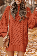 Vestito Maglione Arancione Donna | Paradiso Bohemien