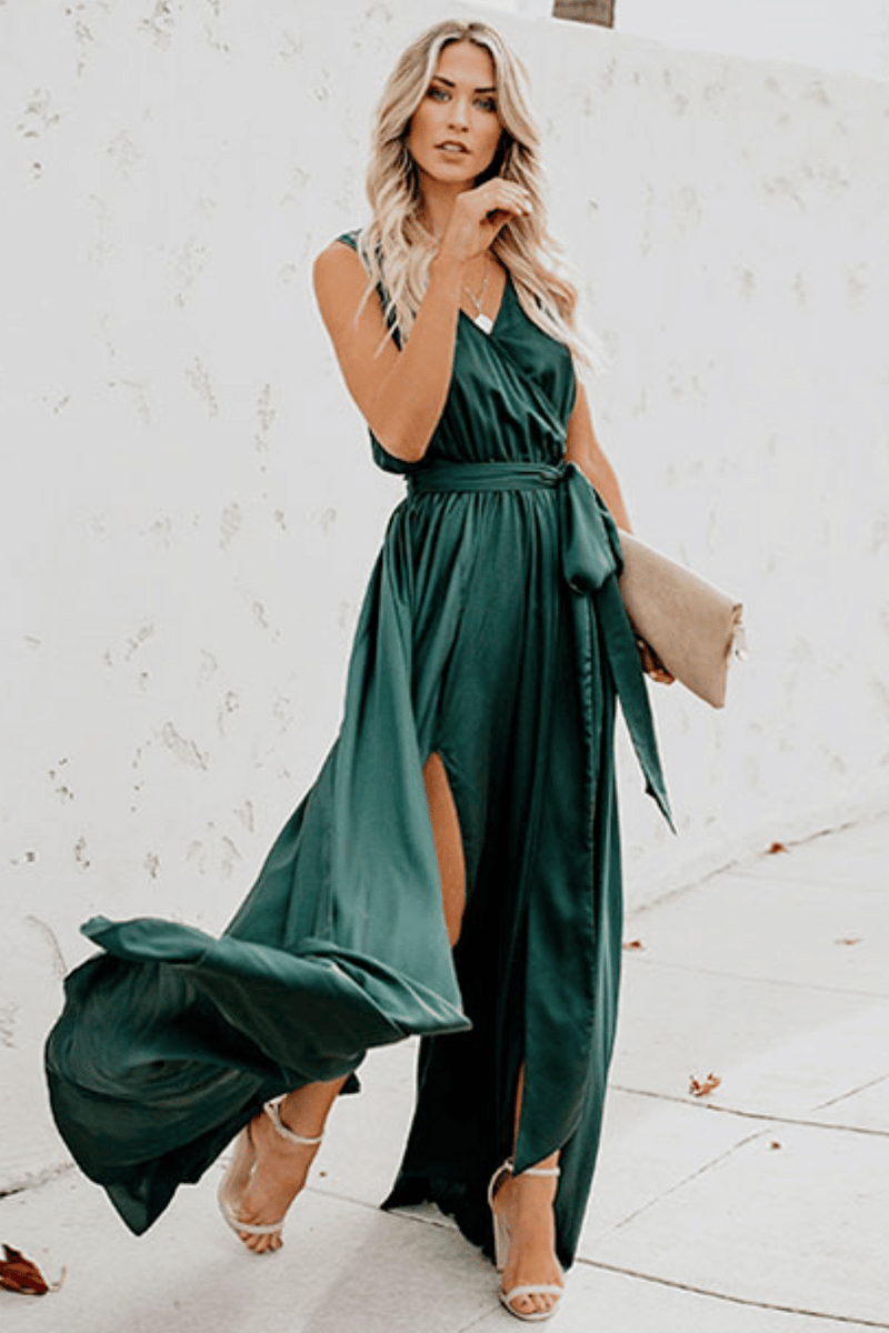 Vestito verde lungo deals