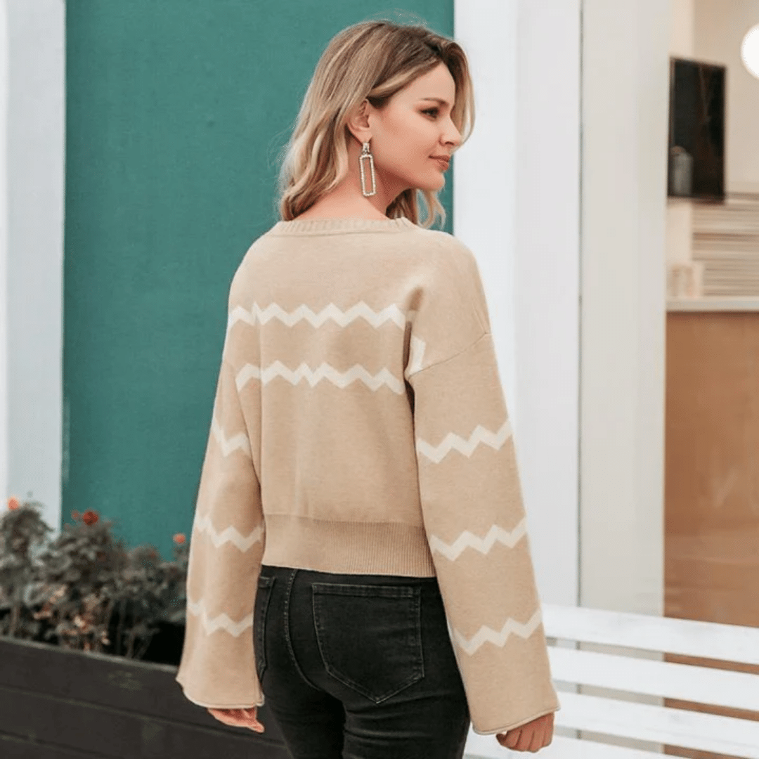 Maglione Donna Color Cammello en maniche lunghe | Paradiso Bohemien