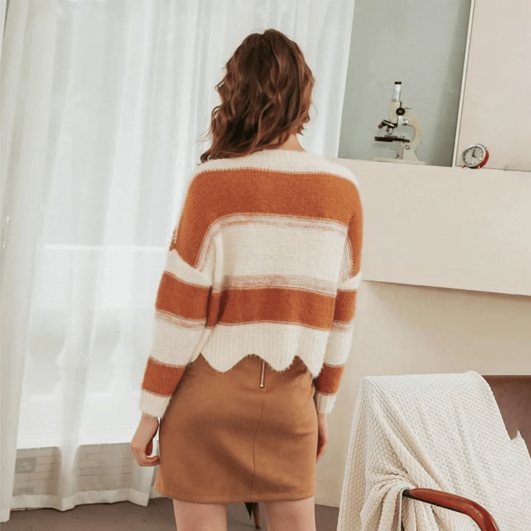 Maglioni donna Vintage Maronne Bianco | Paradiso Bohemien
