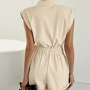 Tuta corta di ispirazione boho vista da dietro