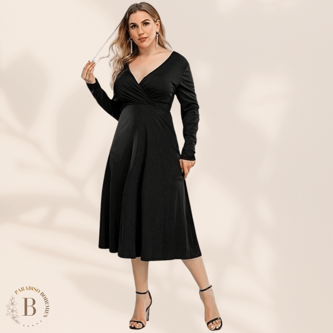 Vestito Nero Taglie Forti per Donna | Paradiso Bohemien