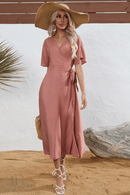 Vestito a Portafoglio Rosa | Paradiso Bohemien