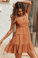 Abito corto Arancione Boho Chic | Paradiso Bohemien