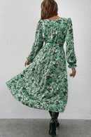 Vestito Lungo Verde a Maniche Lunghe | Paradiso Bohemien