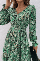 Vestito Lungo Verde a Maniche Lunghe | Paradiso Bohemien