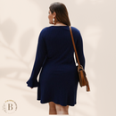 Vestito Corto Taglia Forte Blu Marino | Paradiso Bohemien