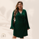 Vestito Corto Taglia Forte Verde | Paradiso Bohemien