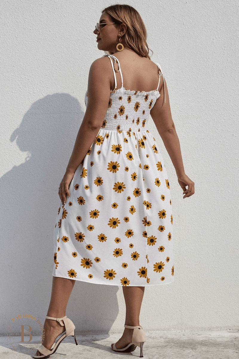 Vestito Bianco a Fiori Taglie Forti | Paradiso Bohemien