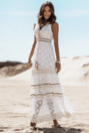Abito Bianco Boho Chic in Pizzo | Paradiso Bohemien