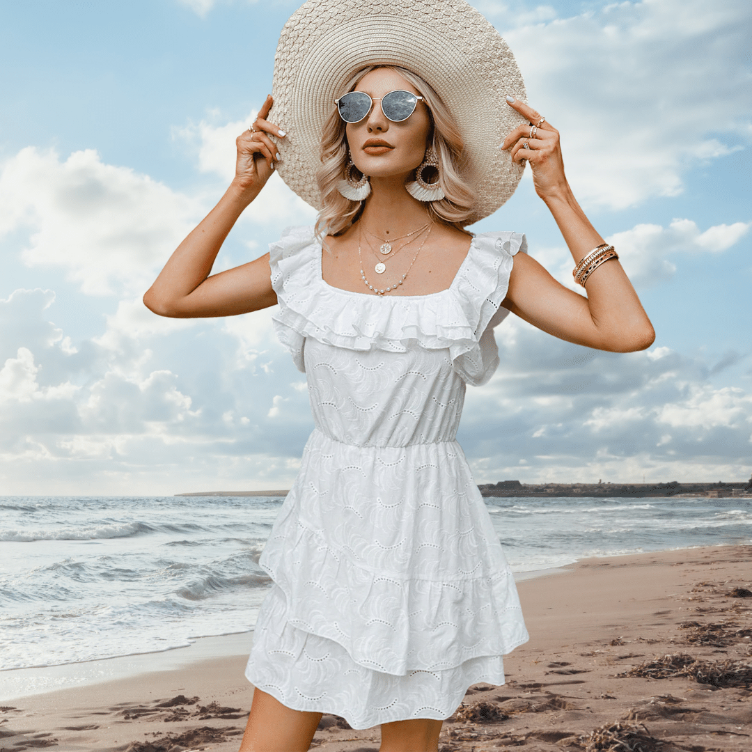  Abito Bianco Boho Chic per estate da donna | Paradiso Bohemien