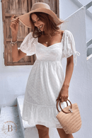 Vestito Corto Bohemien Bianco | Paradiso Bohemien