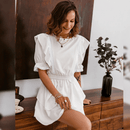 Abito Bianco Corto Elegante Bohémien | Paradiso Bohemien